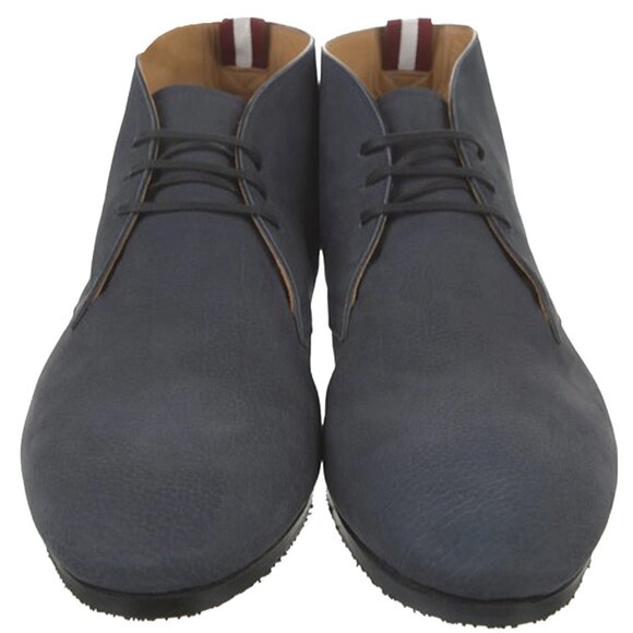 NEW $620 Bally Plurien Desert Boots! 7.5 or 9 Gray Blue Suede SWITZERLAND MADE - Picture 3 of 7